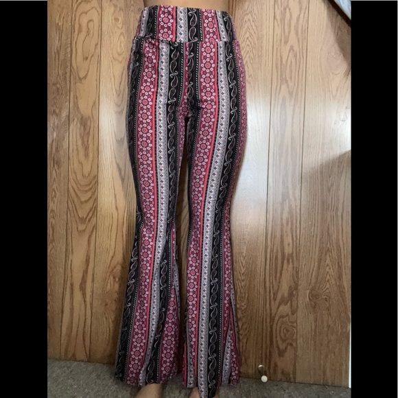 No Boundaries Pants - No Boundaries Multicolored Flare Leggings Lg